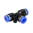 thumbnail image 1 of Unique Bargains 4 Pcs Raccords à Pousser pour Connecter Tube Type T 4mm Ou 5/32 Pieds od Raccords à Pousser Raccords Tube Verrouillage Bleu (4mm T, 1 of 3