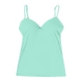 thumbnail image 2 of Tank Top with Built in Bra for Women Womens Daily Solid Camisole Bra Undershirt Sexy Adjustable Straps With Breast Cup Sleeveless Tank Top, 2 of 3