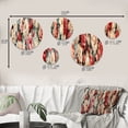 thumbnail image 4 of Designart "Vintage Floral Harmony In Yellow White Blue III" Floral Round Wall Art Set Of 5 - White Cottage For Bedroom Wall Art Set, 4 of 6