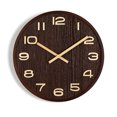 thumbnail image 2 of Labymos 14'' Wooden Decorative Wall Clock with Round Shape Numeral Design Simple Style Hanging Decoration, 2 of 8