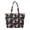 Black Snowman Print, variant on Cute Santa Print Quilted Tote Bag, Large Capacity Lightweight Shoulder Bag for Tablet Laptops Journals, Water Resistant Casual Handbag for Holiday Shopping Travel