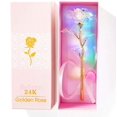 thumbnail image 1 of Flores artificiales de cristal rosa con forma de galaxia para regalo de cumpleaños de mamá, 1 of 8