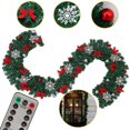 thumbnail image 3 of Guirnalda Navideña Decoraciones Guirnalda Con Luces Led Red Berry Rattan Para El Festival Del Árbol De Navidad Interior Exterior Serendint HA038286-00, 3 of 6