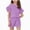 Purple, variant on Grblisyd Girls Short Sets Cute Ruffle Short Sleeve T Shirts and Drawstring Elastic Waist Biker Shorts Fashion Set Ages 2-12 Years