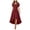 dress24-Wine, variant on yboeqw Womens Square Neck Short Puff Sleeve Dress Corset Lace‑Up Waist Ruffled High‑Low Hem Gothic Party Midi Dress Size S