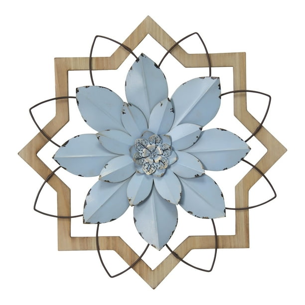 Stratton Home Decor Metal Blue Flower And Wood Frame Com - Stratton Home Decor Rustic Flower Stratton Home Decor Metal Blue Flower And Wood Frame Com - Stratton Home Decor Rustic Flower