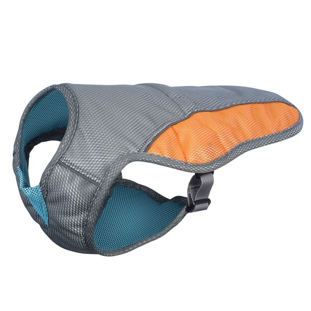POPETPOP Chaleco refrescante y transpirable de verano para mascotas, arnés reflectante de seguridad para perros y cachorros, talla L (naranja)