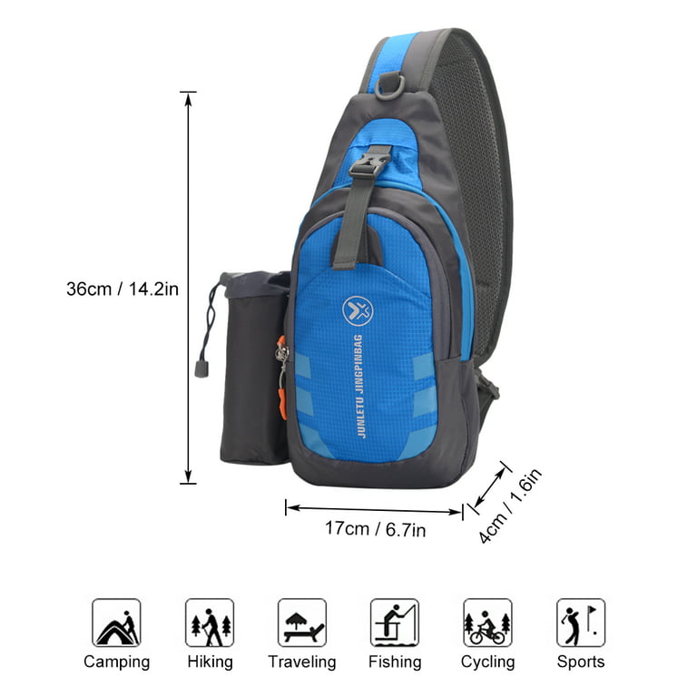 Lumesner Sling Bag Crossbody Backpack with USB Charging Port,Hiking Daypack  Shoulder Bag Chest Bag for Hiking Walking Travel