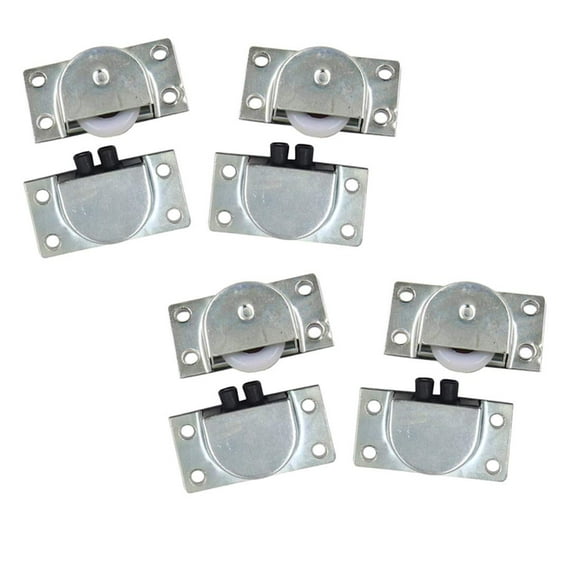Rannb Furniture Roller Wheels Nylon Single Wheel Closet Cabinet Wardrobe Sliding Door Pulley - 4 Pairs