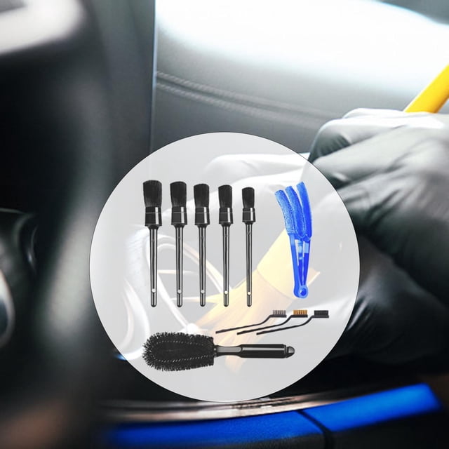 maskred Kit de Brosses de Détail Automobile de Qualité Professionnelle 10 Pcs pour Pneus et Roues Impeccables