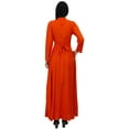 thumbnail image 6 of Bimba Women's Long Sleeve Maxi Mandarin Collar Plain Jilbab Dress With Pockets, 6 of 7