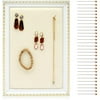 Wall Hanging Jewelry Organizer, Display Board with 40 Pins for Storage, 9.8 x 13.8 in.