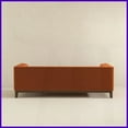 thumbnail image 2 of Mid-Century Orange Velvet Modern Sofa - Pet-Friendly Stain-Resistant Living Room Centerpiece, 2 of 12