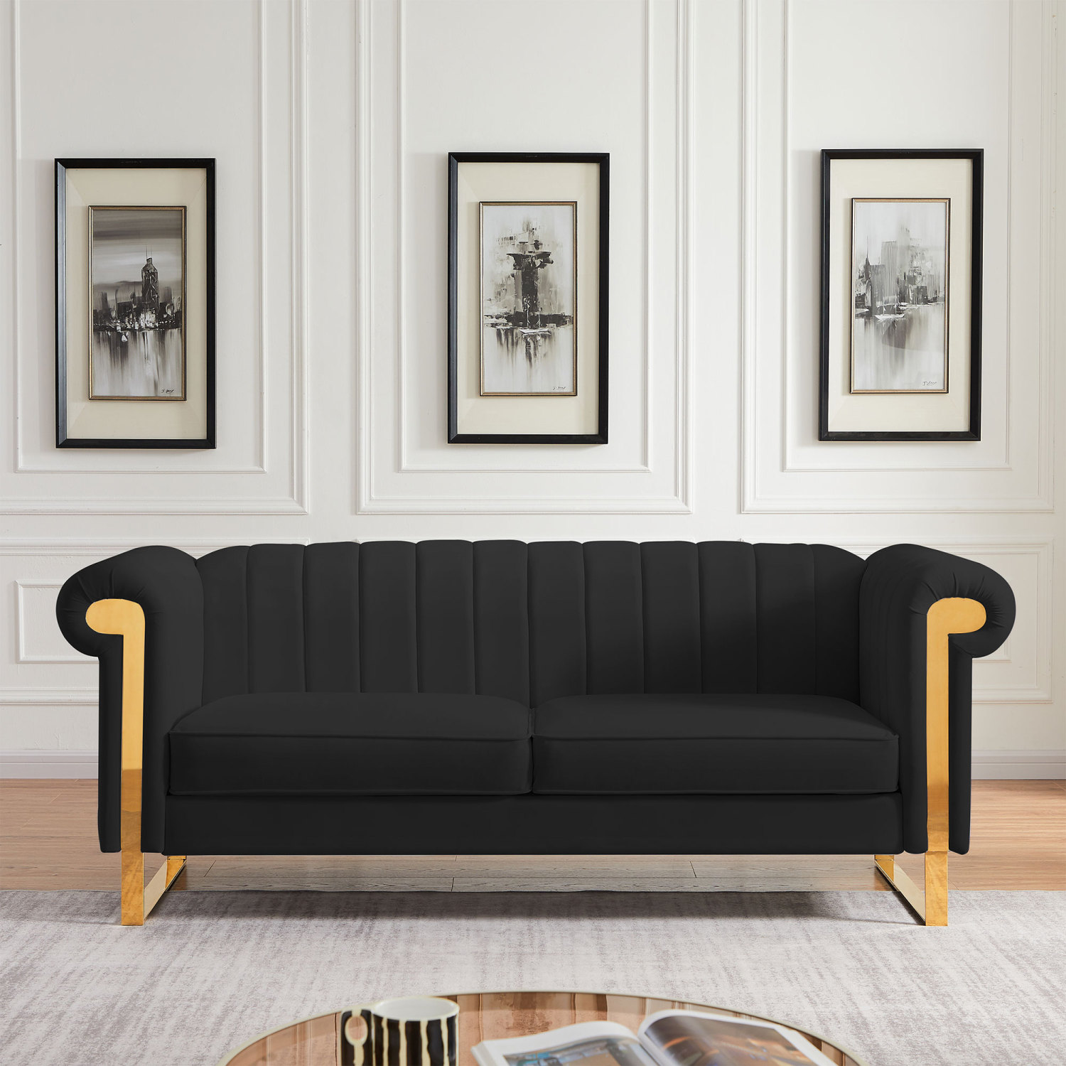 Holaki 83" Modern Velvet Sofa, Collection Contemporary Velvet