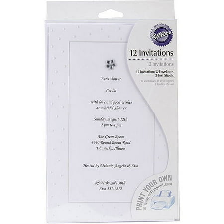 Wilton Invitation Kit, Darling Dots 12 ct. 1008-422