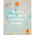 thumbnail image 2 of ArtsyQuotes 26x32 Black Ornate Wood Framed with Double Matting Museum Art Print Titled - Elizabeth Lesser Quote: Creative Person, 2 of 4