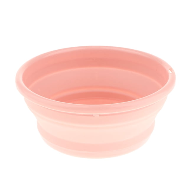 bo plegable, canasta de ndería plegable, ahorro de espacio, duradero, impermeable, liviano, fácil de plegar y desplegar Rosa 4 Soledad Lavabo plegable Redondo