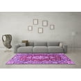 thumbnail image 3 of Ahgly Company Indoor Square Medallion Purple Traditional Area Rugs, 4' Square, 3 of 4