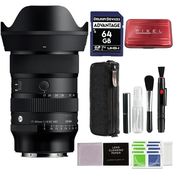 Sigma 17-40mm f/1.8 DC Art Lens for L-Mount with Advanced Accessory and Travel Bundle | 214969 | 17-40mm L Mount Lens