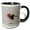 Black/White, variant on 3drose, Great Blue Heron in Flight, South Padre Island, Texas, 11oz Mug
