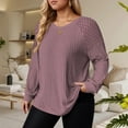 thumbnail image 3 of NISVIYA Plus Size Sweatshirts for Women Crewneck Lightweight Sweaters Long Sleeve Shirts Fall Fashion Tops, 3 of 5