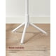 thumbnail image 5 of Perchero de madera maciza con 8 ganchos, 3 opciones de altura, para ropa, sombreros, bolsos, sala de estar, dormitorio, oficina en casa, blanco, 5 of 8