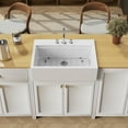 thumbnail image 4 of Gourmetier KGPF342410Y38E 34" Fireclay Farmhouse Kitchen Sink, Glossy White, 4 of 7