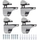 thumbnail image 1 of Soporte de estante de vidrio de 4 piezas, estante de vidrio de baño de aleación de zinc pulido ajustable para pisos de vidrio y madera de hasta 2-23 mm de espesor máximo, 1 of 2