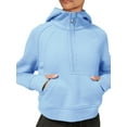 thumbnail image 3 of Canis Ladies' Zip-Up Hoodie with Pocket in Solid Color for Spring, 3 of 6