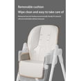 thumbnail image 6 of Baby 4-in-1 Convertible High Chairs,Portable Folding Dining Chairs for Babies and Toddlers,Adjustable Height, Infant Feeding Chair with Removable Tray,Unisex,White, 6 of 12