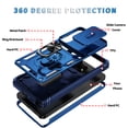 thumbnail image 4 of for Samsung Galaxy S26 Ultra 3-in-1 Phone Case with Slide Camera Cover, Build in 360° Rotating Ring Stand, Military Grade Protective Shockproof Heavy Duty Phone Case for Samsung Galaxy S26 Ultra,H, 4 of 9