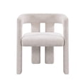 thumbnail image 4 of Aykah Eris Accent Chair, Upholstered Side Chair, Comfy Round Upholstered Arm Chair for Living Room, Bedroom (Warm Ecru, One Chair), 4 of 7