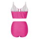 thumbnail image 5 of Conjunto de Bikini de Cintura Súper Alta para Mujeres con Cuello en V con Textura Ruched 2025 Traje de Baño de Playa de Verano, 5 of 7