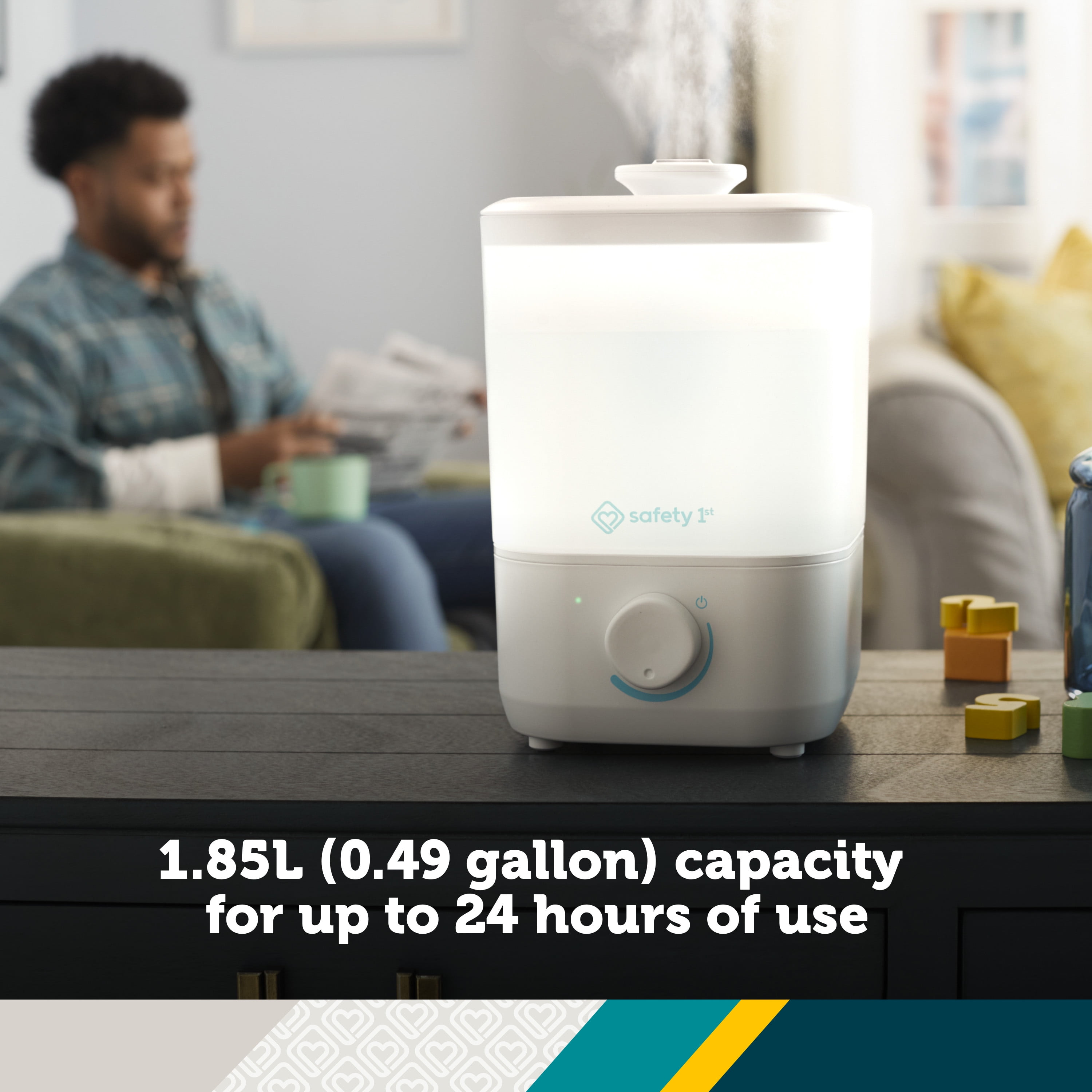 Safety 1st Easy-Fill Cool Mist Humidifier, White