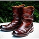 thumbnail image 4 of Zapatos casuales para hombre de tubo corto cuadrado de tacón bajo de color pulido, botas cortas de gran tamaño que combinan con todo, 4 of 4