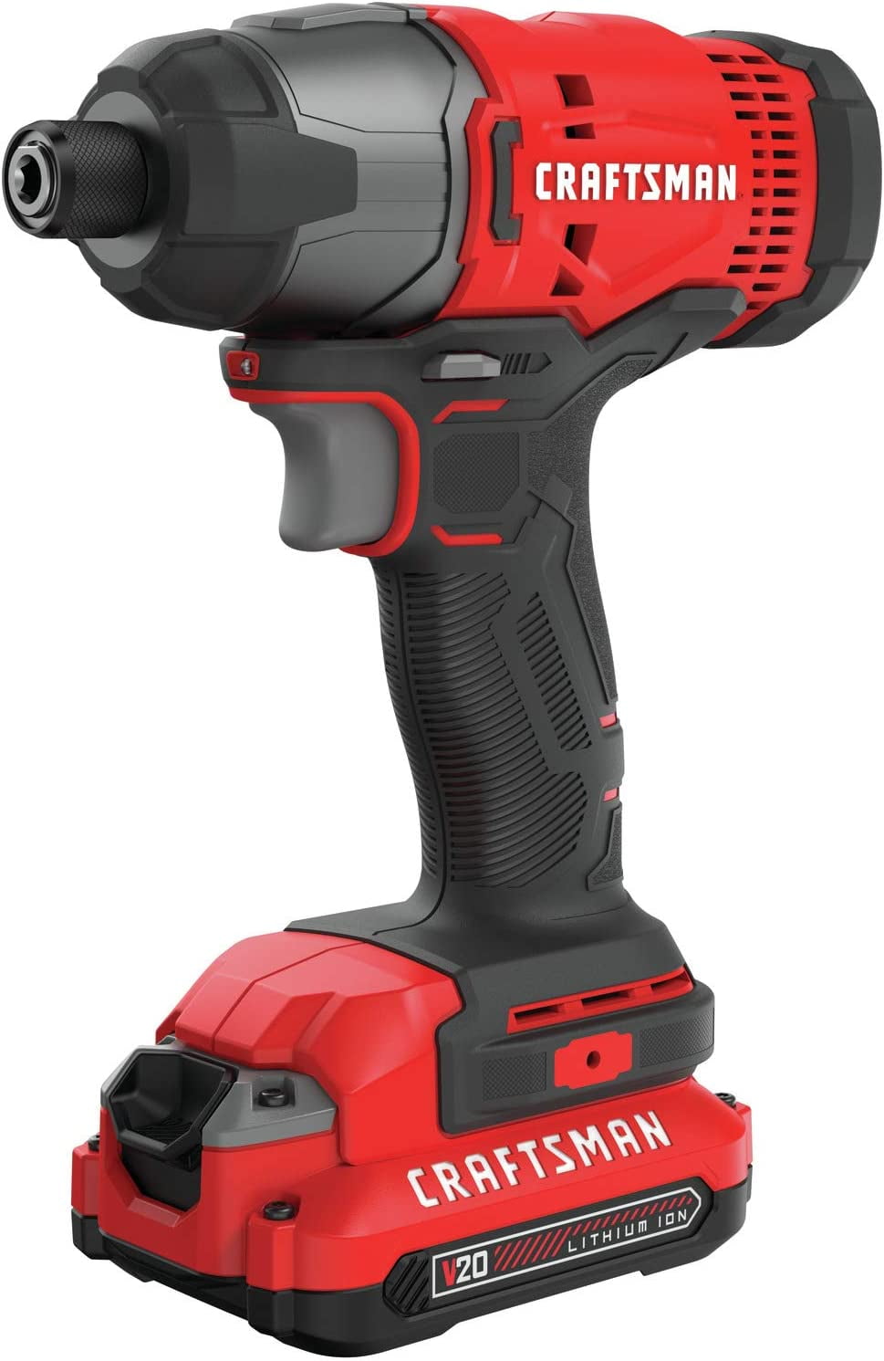 20V MAX Impact Driver Kit, 1 Battery, 1/4Inch (CMCF800C1) , Red