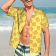 thumbnail image 5 of Lsque Toast pattern Hawaiian Shirt for Men, Unisex Summer Beach Casual Short Sleeve Button Down Shirts-3X-Large, 5 of 9