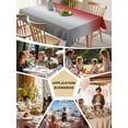 thumbnail image 4 of Red Gray Ombre Table Cloth, Modern Gradient Abstract Art Waterproof Tablecloth for Rectangle Tables, Reusable Washable Fabric Table Cover for Restaurant Kitchen Dining Tables 52"x70", 4 of 5