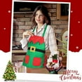 thumbnail image 6 of HJQEQVD Christmas Apron Adjustable Kitchen Cooking Aprons BBQ Bib Funny Chef Apron for Women Xmas Elf Apron for Christmas Party for Teens and Adults, 6 of 6