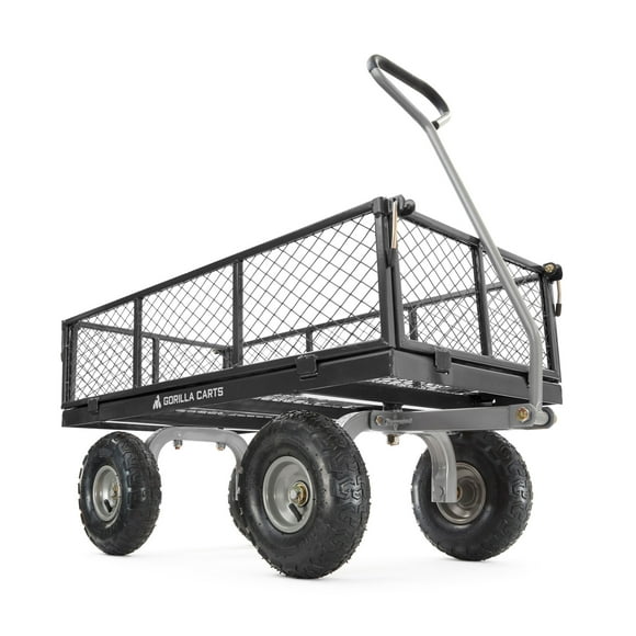 Gorilla Carts Steel Utility Cart Garden Beach Wagon, 800 Pound Capacity