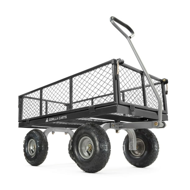 Gorilla Carts Chariot Utilitaire en Acier Capacité de 800 Livres