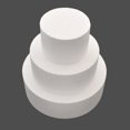 thumbnail image 1 of LNGOOR 3Pcs 8inch Round Foam Cake Dummy Sugarcraft Flower Decor Practice Model, 1 of 10