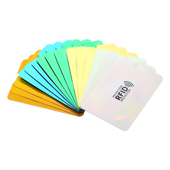 Unique Bargains RFID Blocking Sleeves Identity Theft Prevention Credit Cards Secure Protector Holders Sleeves 2Color 25Pack