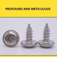 thumbnail image 4 of QualitChoice 50 Pieces Self Tapping Screw Universal Stainless Steel Screws Bolts Nut Fastener Professional Repairing Accessory, 4 of 6