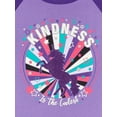 thumbnail image 3 of 365 Kids by Garanimals Girls Long Sleeve Raglan T-Shirt, Sizes 4-10, 3 of 3