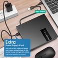 thumbnail image 4 of Unidad externa de CD DVD USB 3.0 USB-C ROOFULL con 4 puertos USB, 4 of 5