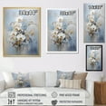 thumbnail image 4 of Designart "Orchids In Minimalistic Style" Orchids Floater Framed Wall Art Living Room, 4 of 5