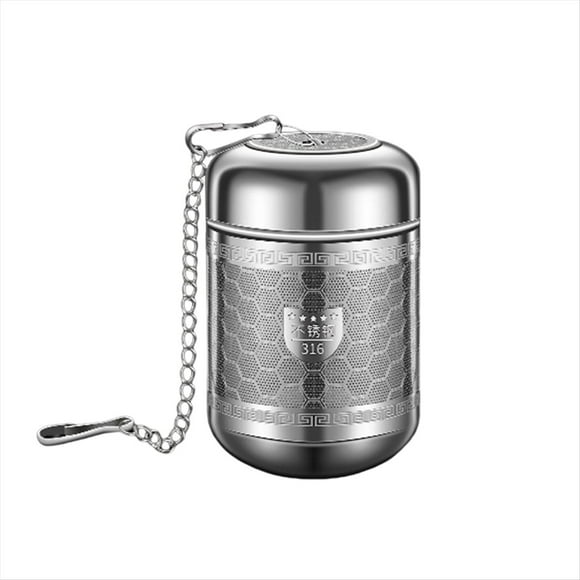 Tetera con Filtro de Té de Acero Inoxidable 316 con Textura de Panal para Preparar Té, Compartimento para Té y Separación de Agua S