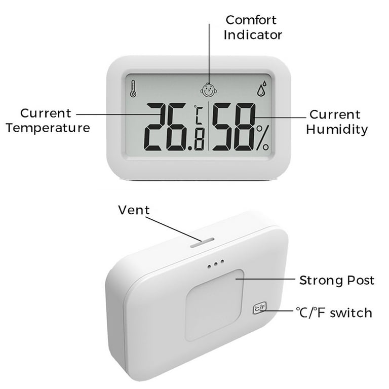 Digital Thermometer Hygrometer Room Thermometer With Smile