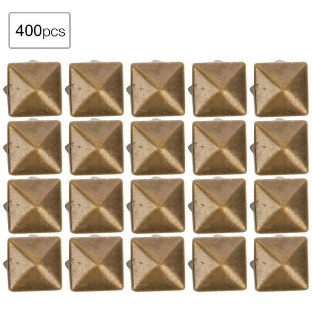 400 Sets Brass Rivets 4MM to 7MM for DIY Leathercraft, Exquisite Craftsmanship, Enough for Your Project, Gold, Bronze, for Belts, Coats, Shirts, Rivets with Tool Kit